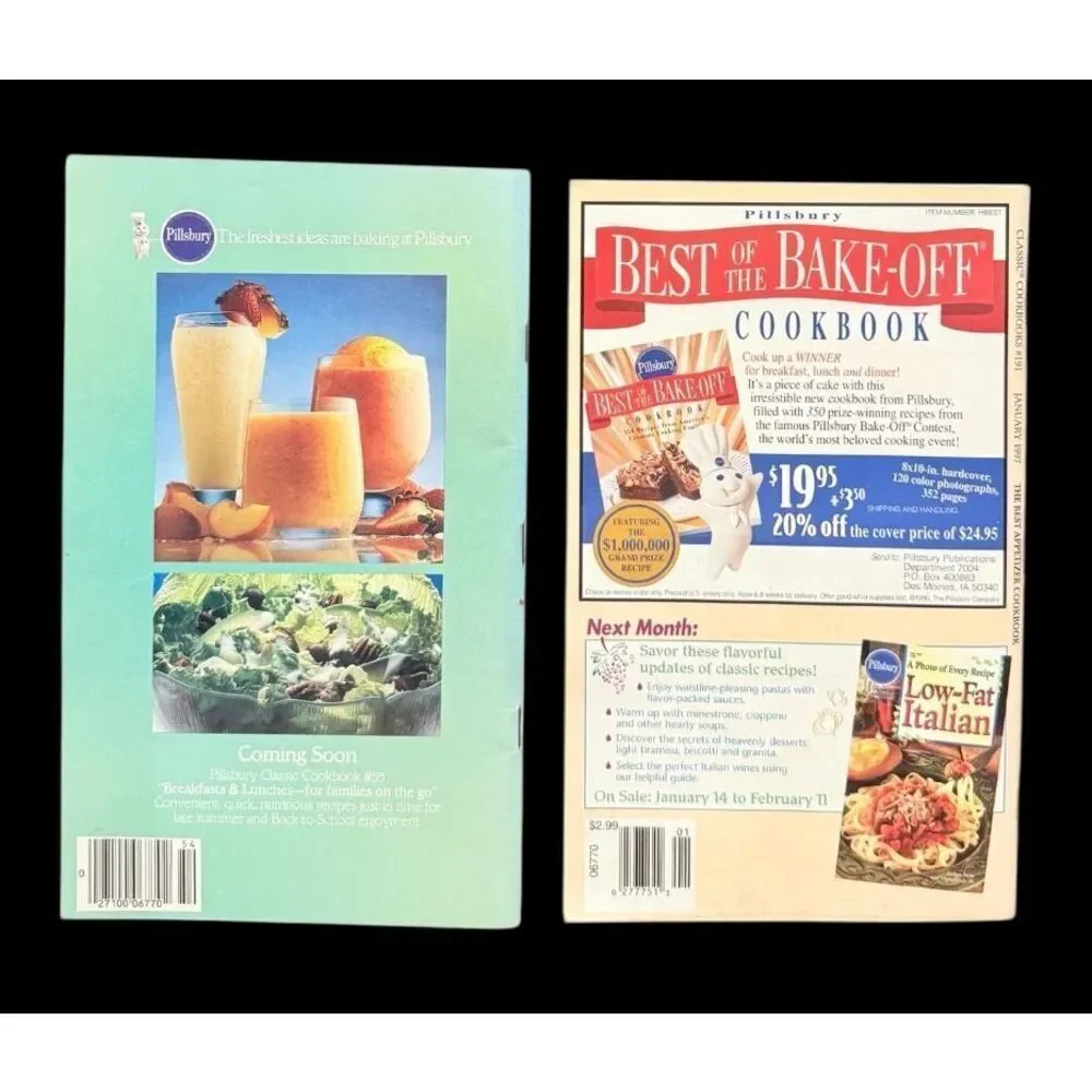Pillsbury Vintage Cookbooks Set of 4